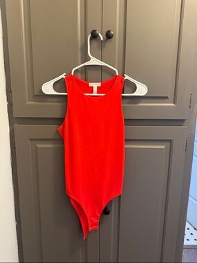 Orange Red One-Piece Bodysuit